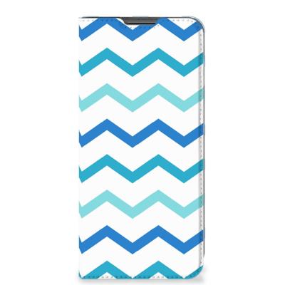 Motorola Moto G22 | Hoesje met Magneet | Zigzag Blauw