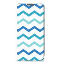 Motorola Moto G22 | Hoesje met Magneet | Zigzag Blauw