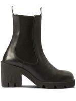 Burberry bottines en cuir à empiècements élastiqués - Noir