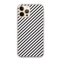 Strepen zwart-wit: iPhone 13 Pro Max Transparant Hoesje