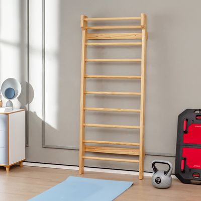 Klimwand met Optrekstang & 10 Sporten Gymnastiekwand Sporttoestel 150kg Draagvermogen Indoor Klimrek voor Volwassenen Kinderen