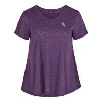 ACTIVE By Zizzi Plus Size sport T-shirt paars - thumbnail