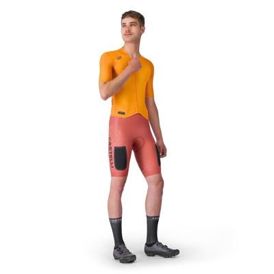 Castelli unlimited speedsuit vivid orange/hot sauce-black heren