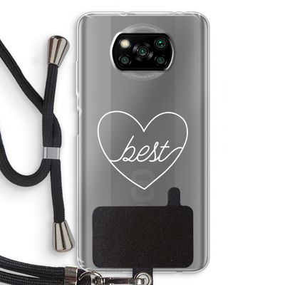 Best heart pastel: Xiaomi Poco X3 NFC Transparant Hoesje met koord