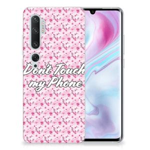 Xiaomi Mi Note 10 Pro Silicone-hoesje Flowers Pink DTMP