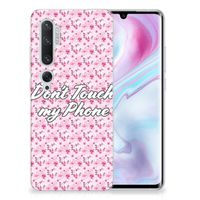 Xiaomi Mi Note 10 Pro Silicone-hoesje Flowers Pink DTMP - thumbnail