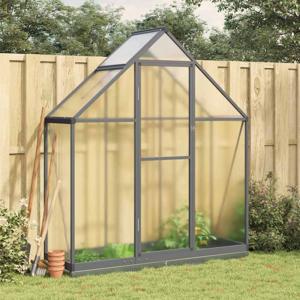 VidaXL Tuinkas met basisframe 169x58x202 cm aluminium antracietkleurig