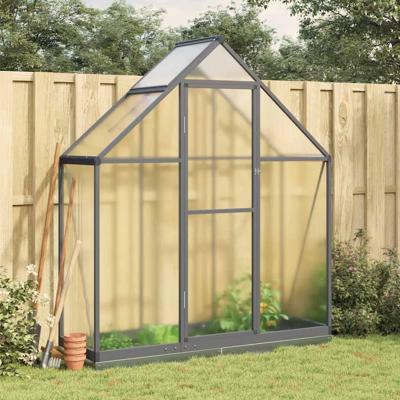 VidaXL Tuinkas met basisframe 169x58x202 cm aluminium antracietkleurig