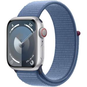 Apple Watch Series 9 GPS + mobiel - 41 mm - kast van zilverkleurig aluminium - winterblauwe sportband