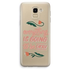 Optimistic flower girl: Samsung Galaxy J6 (2018) Transparant Hoesje