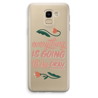 Optimistic flower girl: Samsung Galaxy J6 (2018) Transparant Hoesje