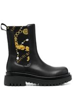 Versace Jeans Couture bottines à imprimé Baroque - Noir - thumbnail