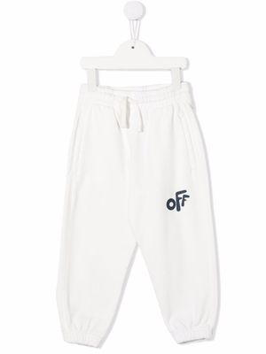 Off-White Kids pantalon de jogging à logo imprimé - Blanc