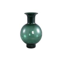 PTMD Nory Green glass bulb vase round regular