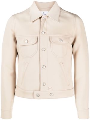 Courrèges veste à boutonnière - Marron