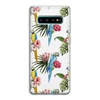Kleurrijke papegaaien: Samsung Galaxy S10 Plus Transparant Hoesje