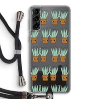 Sansevieria: Samsung Galaxy S21 Plus Transparant Hoesje met koord Sansevieria: Samsung Galaxy S21 Plus Transparant Hoesje met koord