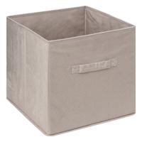 Opbergmand/kastmandje - Beige - 31 x 31 x 31 cm - 29 liter - Vakkenkast manden - Stof - thumbnail