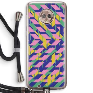 Skew Blush 1: Motorola Moto G6 Transparant Hoesje met koord