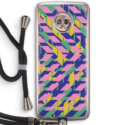 Skew Blush 1: Motorola Moto G6 Transparant Hoesje met koord