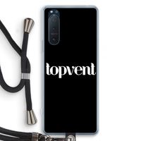 Topvent Zwart: Sony Xperia 5 II Transparant Hoesje met koord