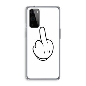 Middle finger white: OnePlus 9 Pro Transparant Hoesje