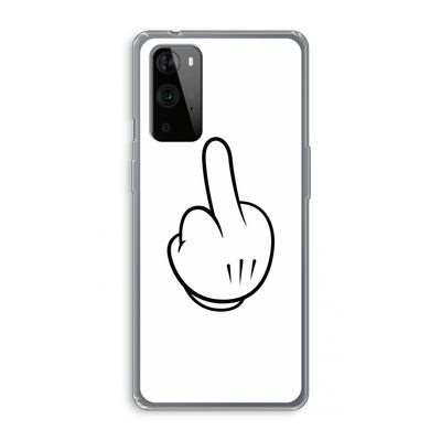 Middle finger white: OnePlus 9 Pro Transparant Hoesje