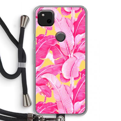 Pink Banana: Pixel 4a Transparant Hoesje met koord