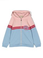 Gucci Kids hoodie à logo GG - Rose - thumbnail