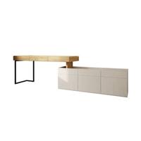 Meubella Bureau Floren - Grijs - 3 lades