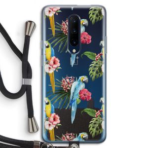 Kleurrijke papegaaien: OnePlus 7 Pro Transparant Hoesje met koord
