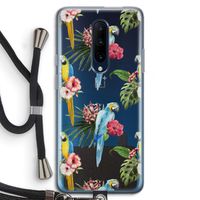 Kleurrijke papegaaien: OnePlus 7 Pro Transparant Hoesje met koord