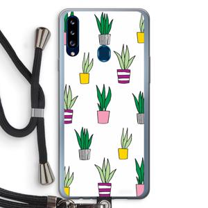 Sanseveria: Samsung Galaxy A20s Transparant Hoesje met koord