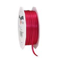 1x Luxe fuchsia roze satijnen lint rollen 0,3 cm x 50 meter cadeaulint verpakkingsmateriaal - thumbnail