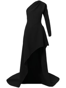 Maticevski robe longue à design à une épaule - Noir