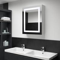 Badkamerkast met spiegel en LED 50x13x70 cm