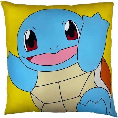 Dubbelzijdig kussen - Vierkant - POKEMON - Pikachu en Squirtle - Microvezel - 40 x 40 cm