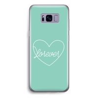 Forever heart pastel: Samsung Galaxy S8 Transparant Hoesje