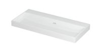 Wastafel Urban Porselein zonder kraangat 100 cm x 45 cm x 8 cm Glans wit 0201041