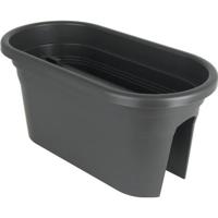ARTEVASI Jardiniere voor balkon Venezia - 30 x 60 x H 27 cm - 18 L - Antracietgrijs