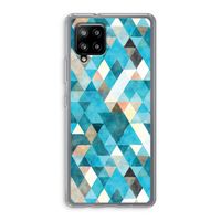 Gekleurde driehoekjes blauw: Samsung Galaxy A42 5G Transparant Hoesje
