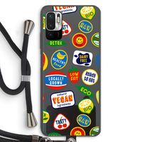 Fruitsticker: Xiaomi Redmi Note 10 5G Transparant Hoesje met koord