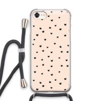 Kleine kattenkopjes: iPhone 8 Transparant Hoesje met koord