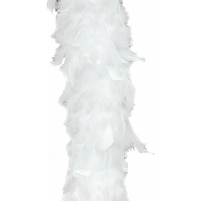 Kerst boa - veren slinger - wit - 180 cm - 80 gram - kerstboomversiering - kerstslinger