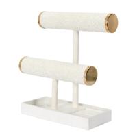 Home Deco Factory Sieradenhouder - wit - goud - sieradenstandaard - sieraden organizer