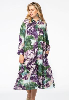 Yoek Jurk-blouse frill | Multi | Maat 54/56