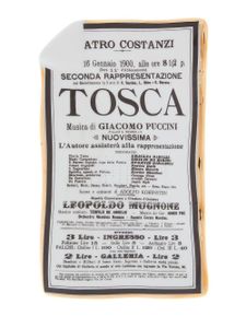 Fornasetti cendrier "Tosca" - Gris