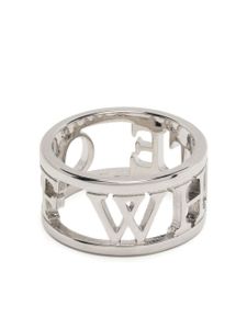 Off-White bague à logo - Argent