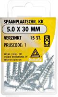 Spaanpl.schr. 5.0x30mm 15st - Deltafix