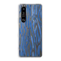 Blauwe nerven: Sony Xperia 1 III Transparant Hoesje